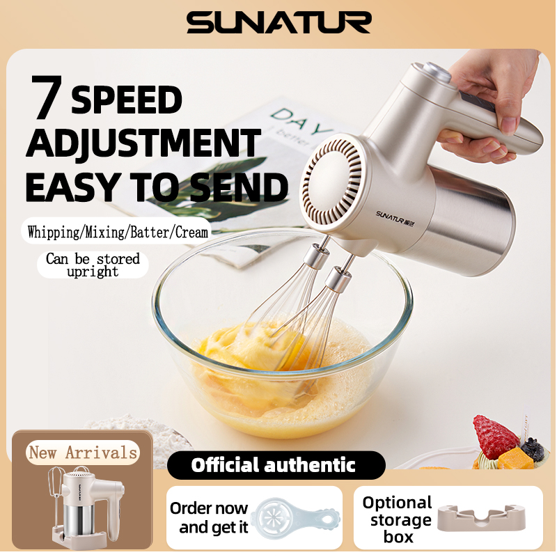 Kitchen Appliances Sales - SUNATUR 400W wireless Hand Mixer charging