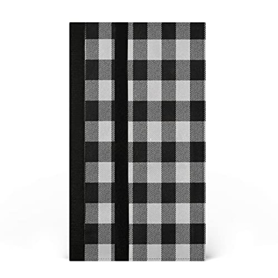 Kitchen Appliances White - 2Pcs White Black Buffalo Plaid Refrigerator