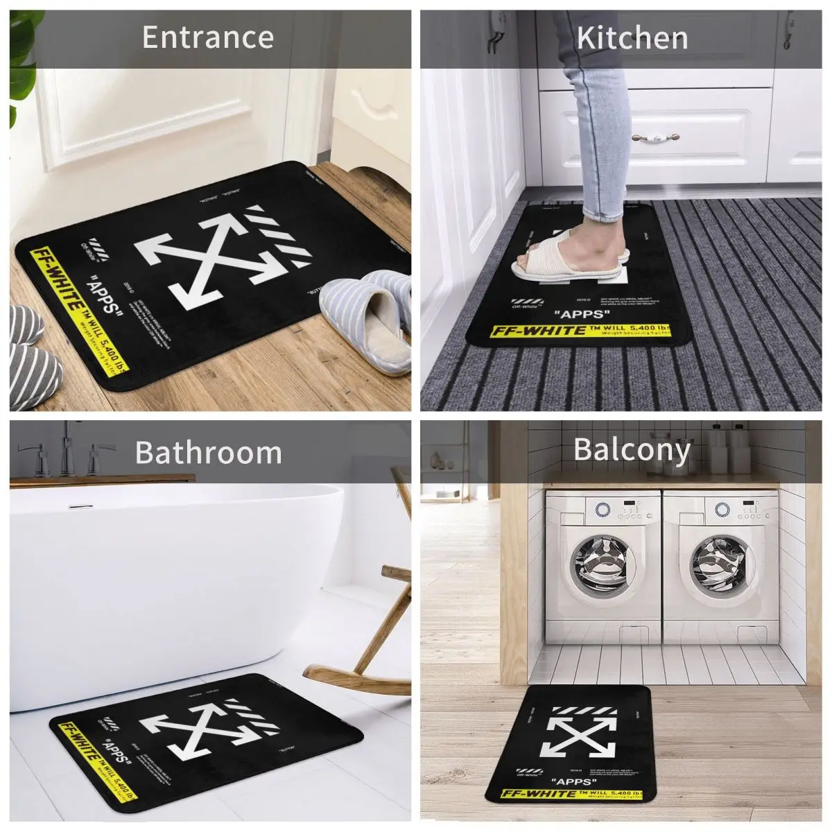 Off-white Doormat Durable Carp - مراجعة Kitchen Appliances White وسعره