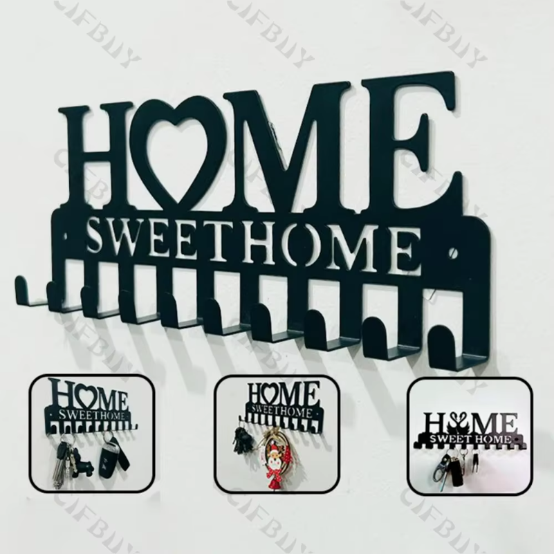 1pc Metal Wall Hooks Key Holde - مراجعة Kitchen Appliances Shelves وسعره