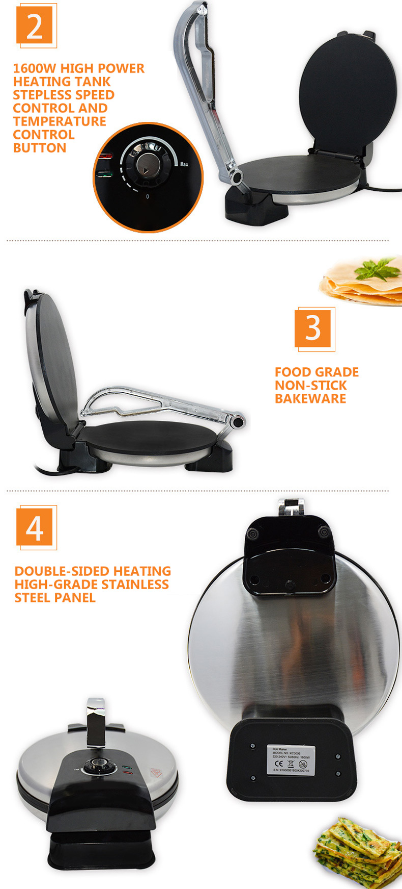 Commercial Pancake Machine Cre - مراجعة Crepe Maker Non Stick وسعره