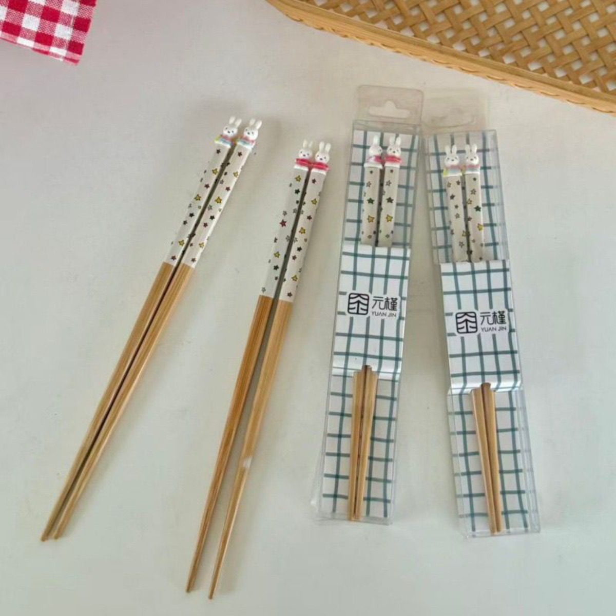 Kawaii Miffy Rabbit Chopsticks - مراجعة Kitchen Appliances Set وسعره