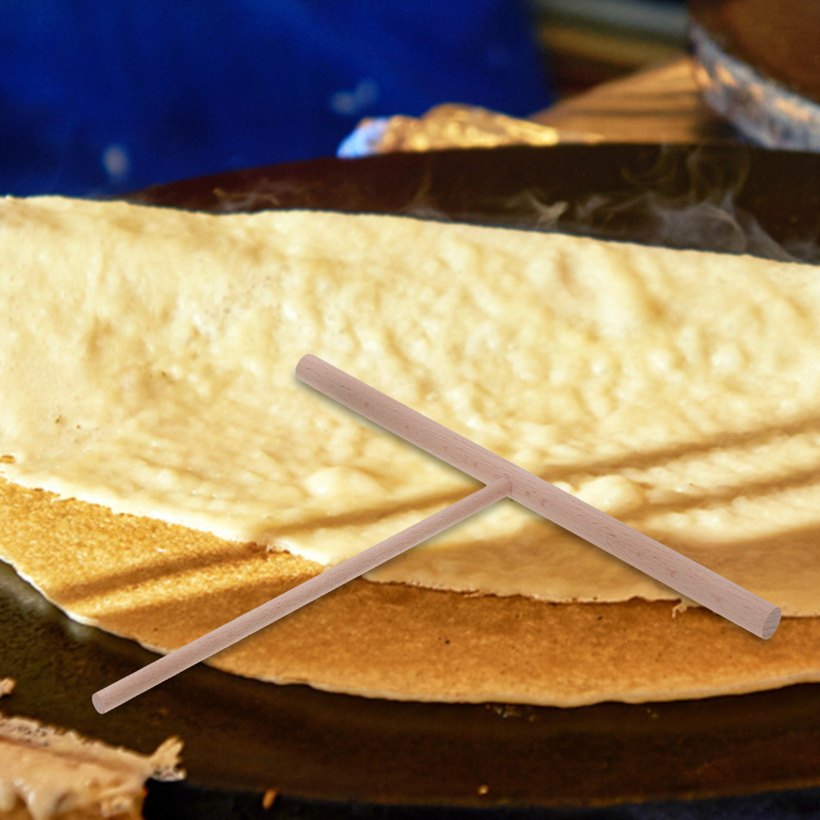 1Set Wooden Pancake Crepe Spre - مراجعة Crepe Maker Non Stick وسعره