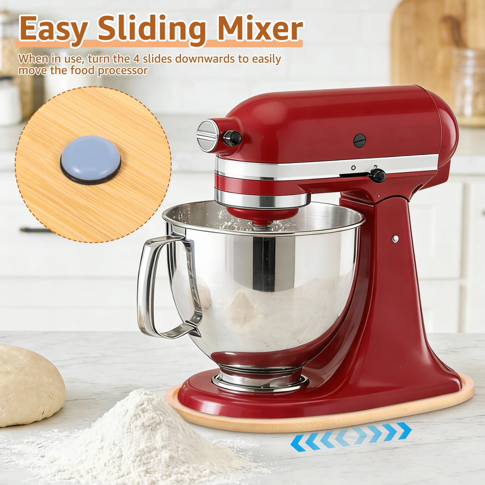 Bamboo Mixer Slider for Kitche - مراجعة Kitchen Appliances Kitchenaid وسعره