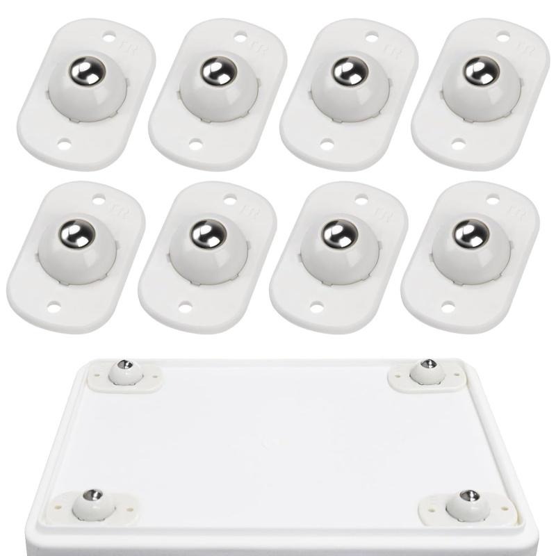 8 Pcs Self Adhesive Caster Whe - مراجعة Kitchen Appliances White وسعره