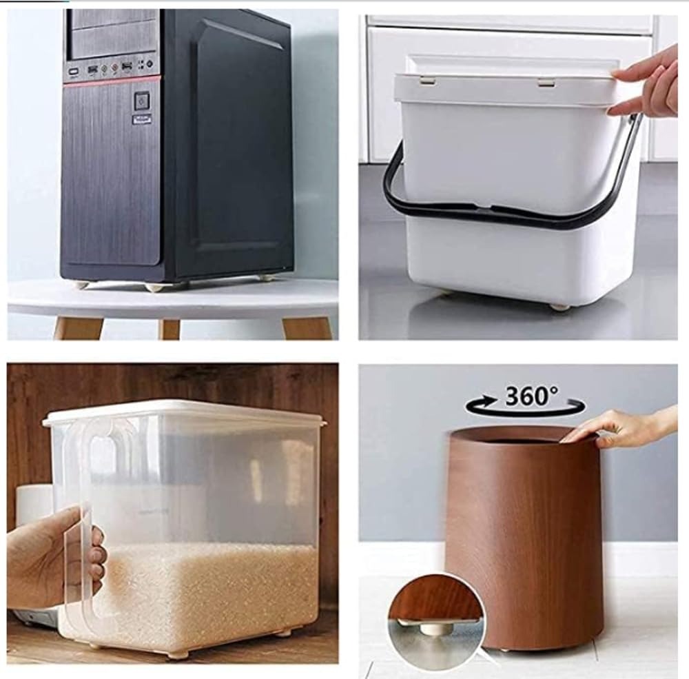 8 Pcs Self Adhesive Caster Whe - مراجعة Kitchen Appliances White وسعره