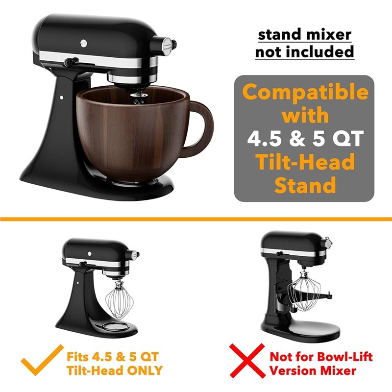 ABWM-Wooden Bowl Mixer For Kit - مراجعة Kitchen Appliances Kitchenaid وسعره
