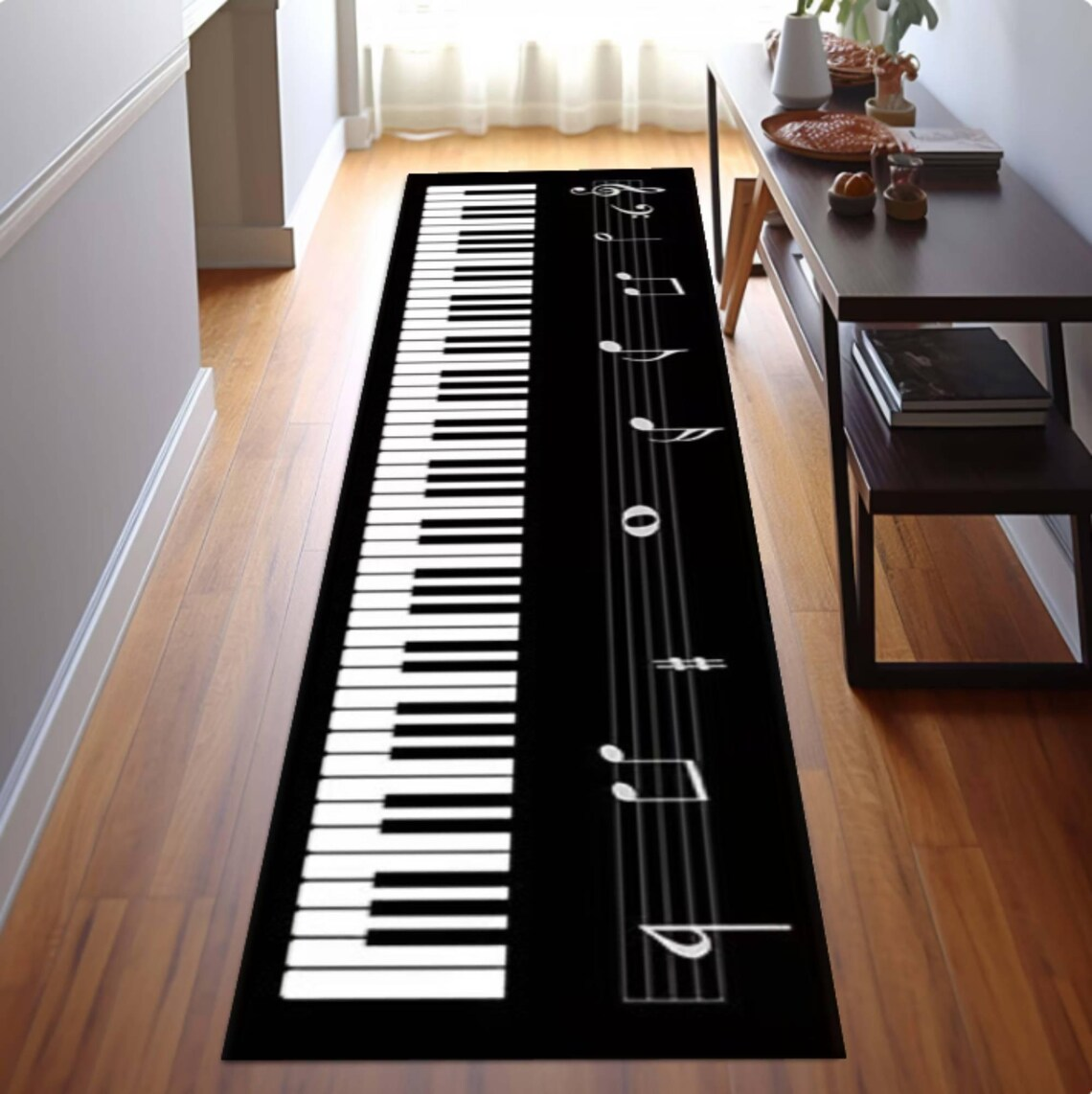 Piano Keys Runner Rug Musical  - مراجعة Kitchen Appliances White وسعره