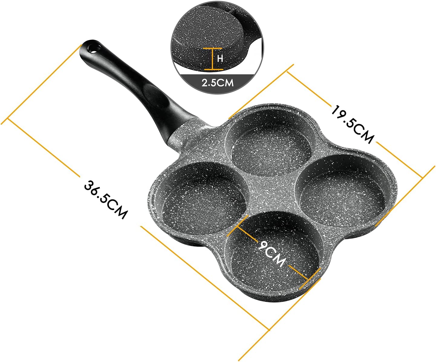 Nonstick Egg Frying Pan 4-Cup  - مراجعة Crepe Maker Non Stick وسعره