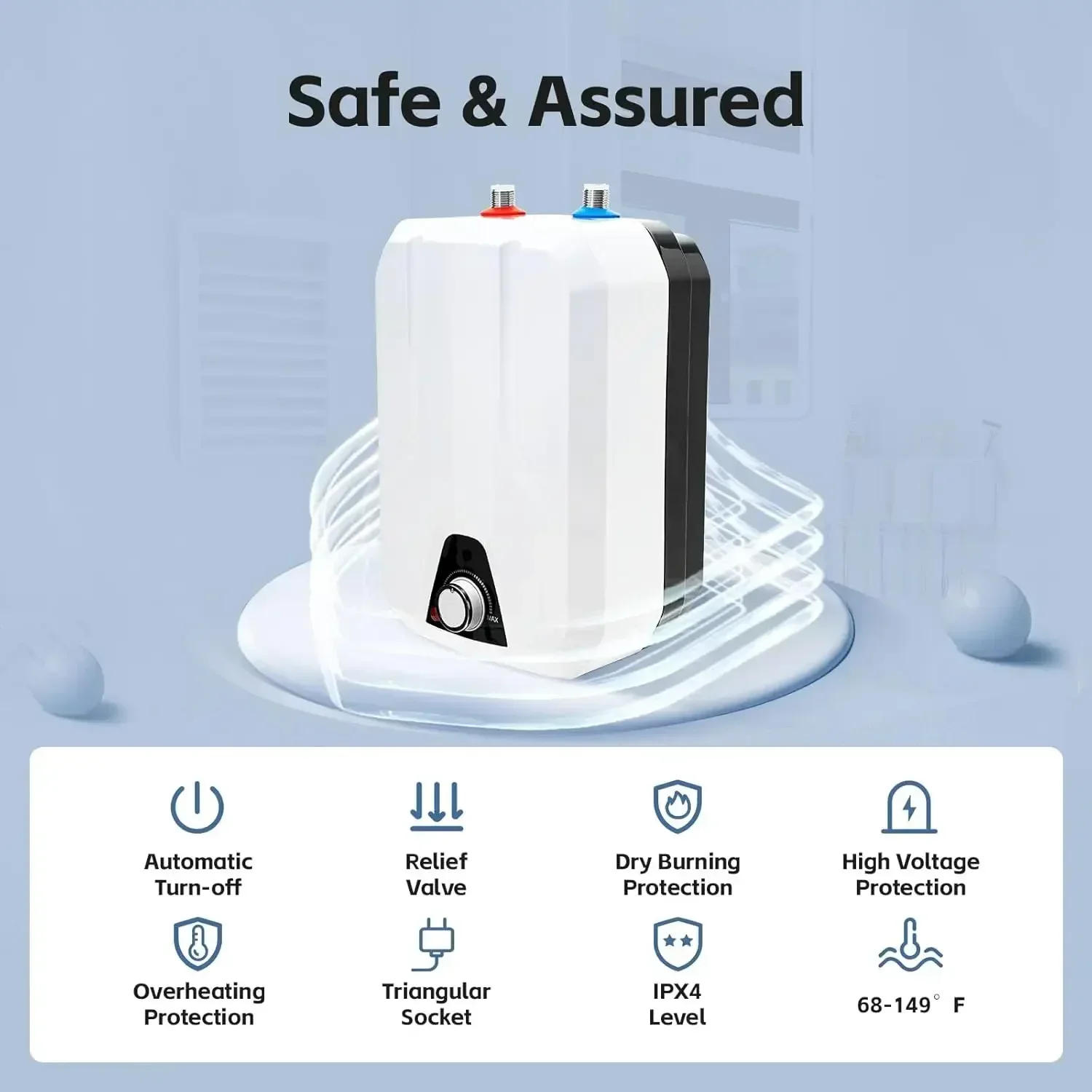 110V 1500W Instant Mini Hot Wa - مراجعة Kitchen Appliances White وسعره