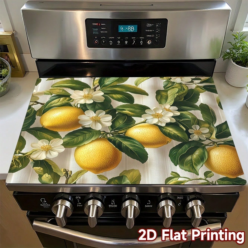 1pc Lemon & Blossom Stove Top  - مراجعة Kitchen Appliances Yellow وسعره