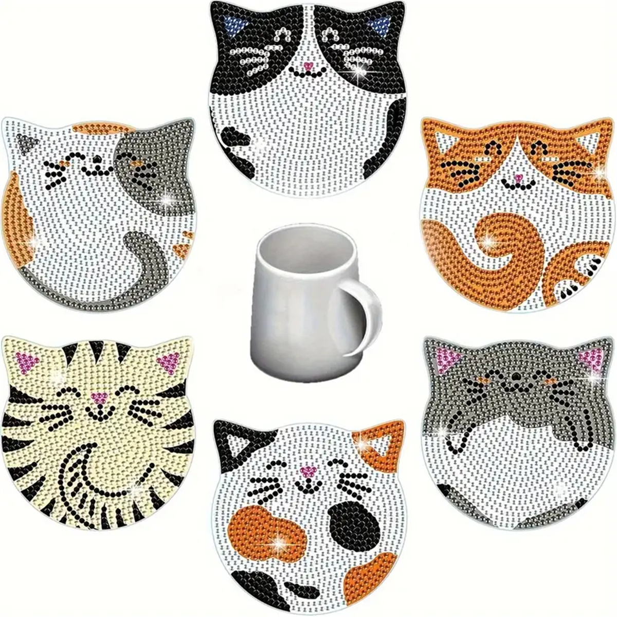 6 Pieces/set DIY Cat Rhineston - مراجعة Kitchen Appliances Set وسعره