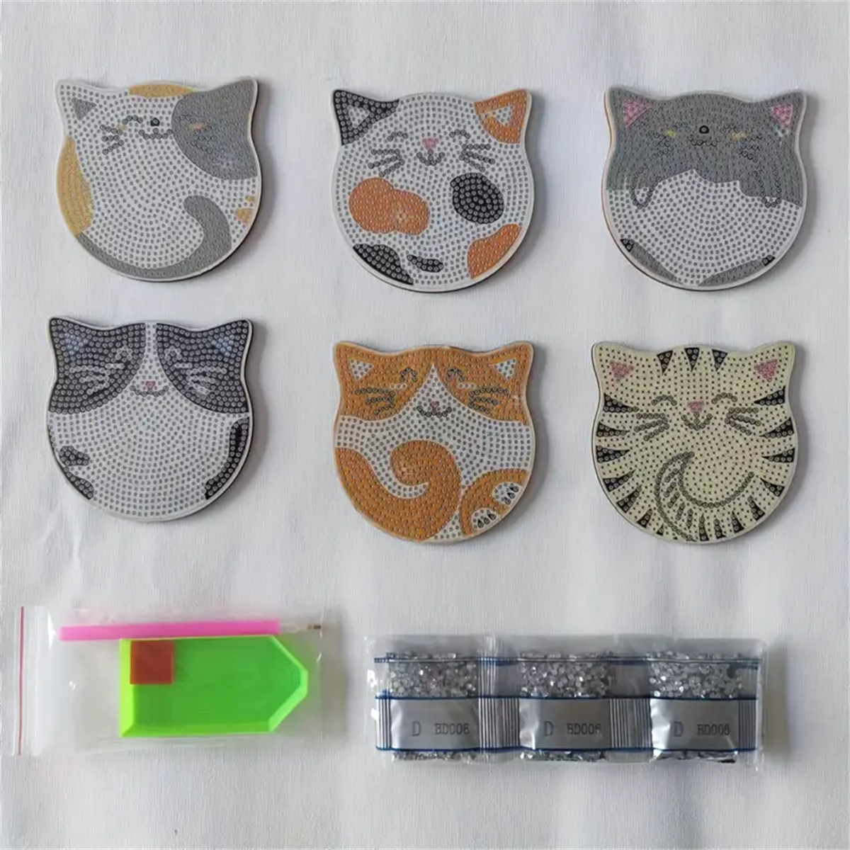 6 Pieces/set DIY Cat Rhineston - مراجعة Kitchen Appliances Set وسعره