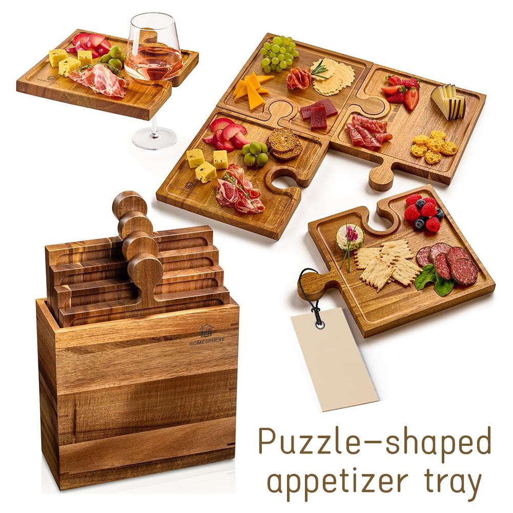 Wooden Puzzle Shaped Appetizer - مراجعة Kitchen Appliances Set وسعره