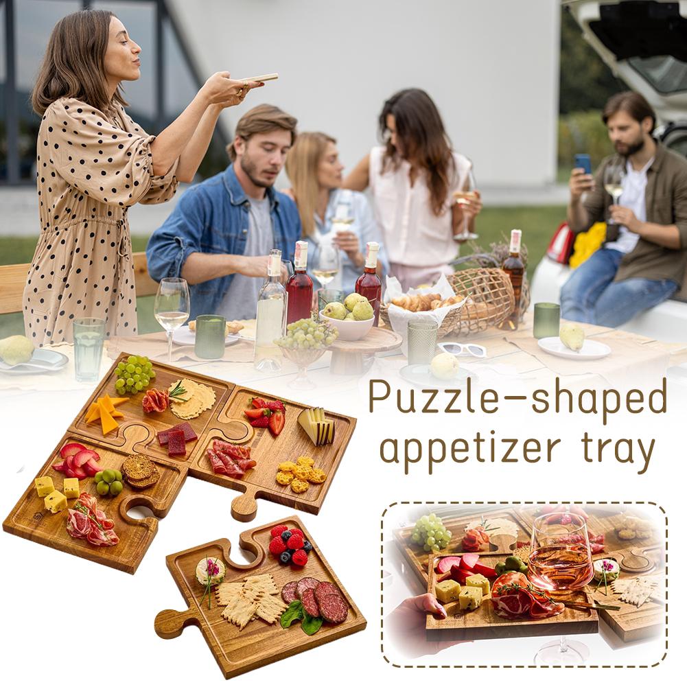 Wooden Puzzle Shaped Appetizer - مراجعة Kitchen Appliances Set وسعره