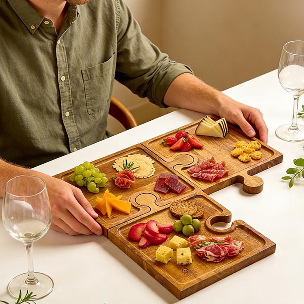 Wooden Puzzle Shaped Appetizer - مراجعة Kitchen Appliances Set وسعره