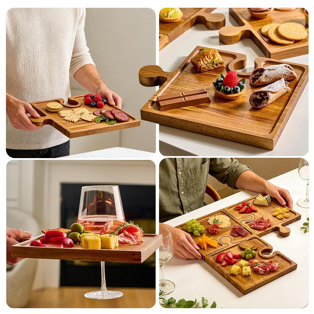 Wooden Puzzle Shaped Appetizer - مراجعة Kitchen Appliances Set وسعره