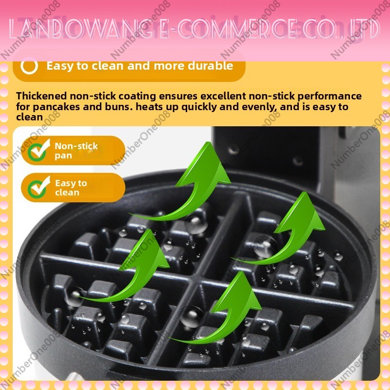 Rotating Waffle Maker Griddle  - مراجعة Crepe Maker Non Stick وسعره