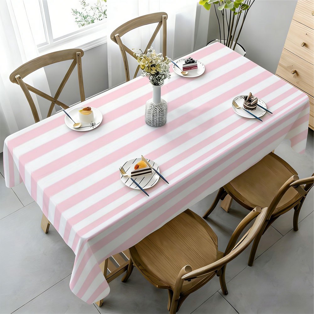 Pink White Striped Rectangle T - مراجعة Kitchen Appliances White وسعره