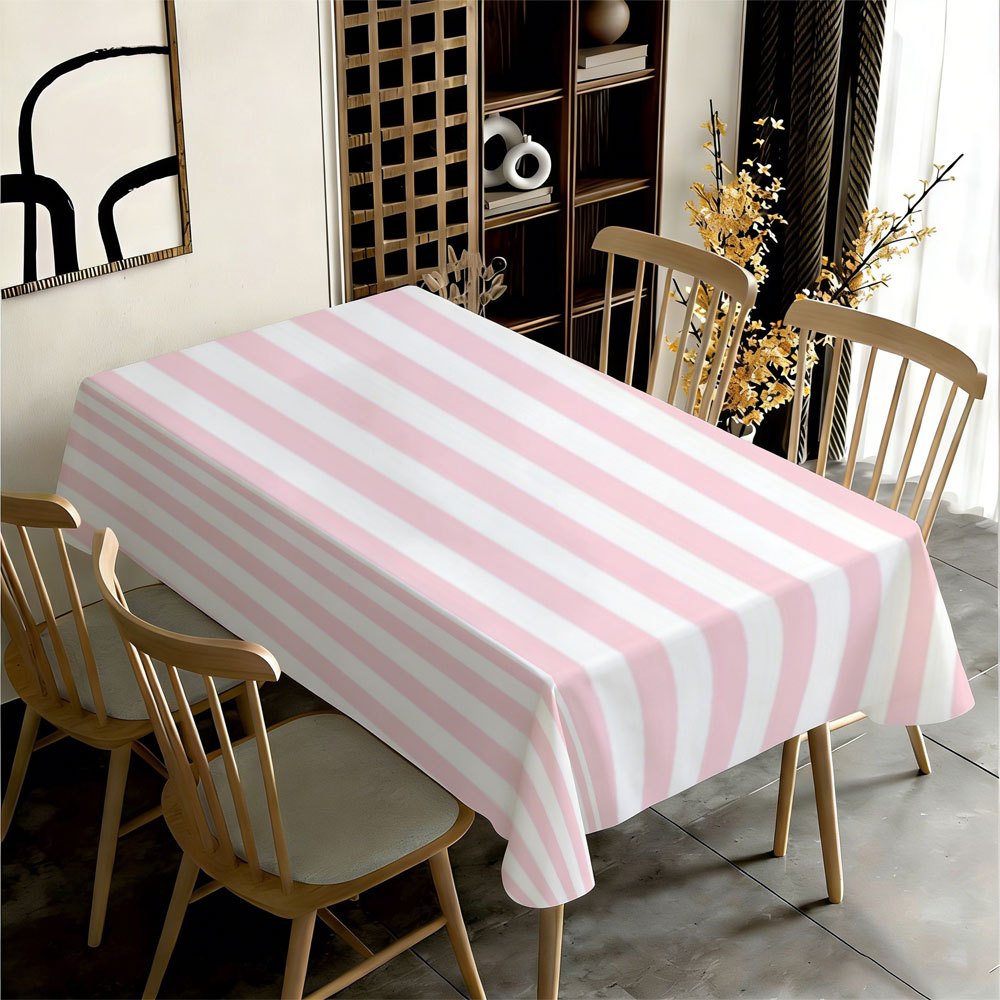 Pink White Striped Rectangle T - مراجعة Kitchen Appliances White وسعره