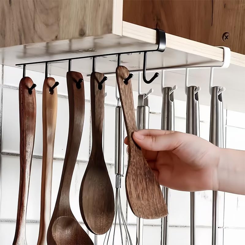 1/2/3PC 6 Hooks Kitchen Cabine - مراجعة Kitchen Appliances Shelves وسعره