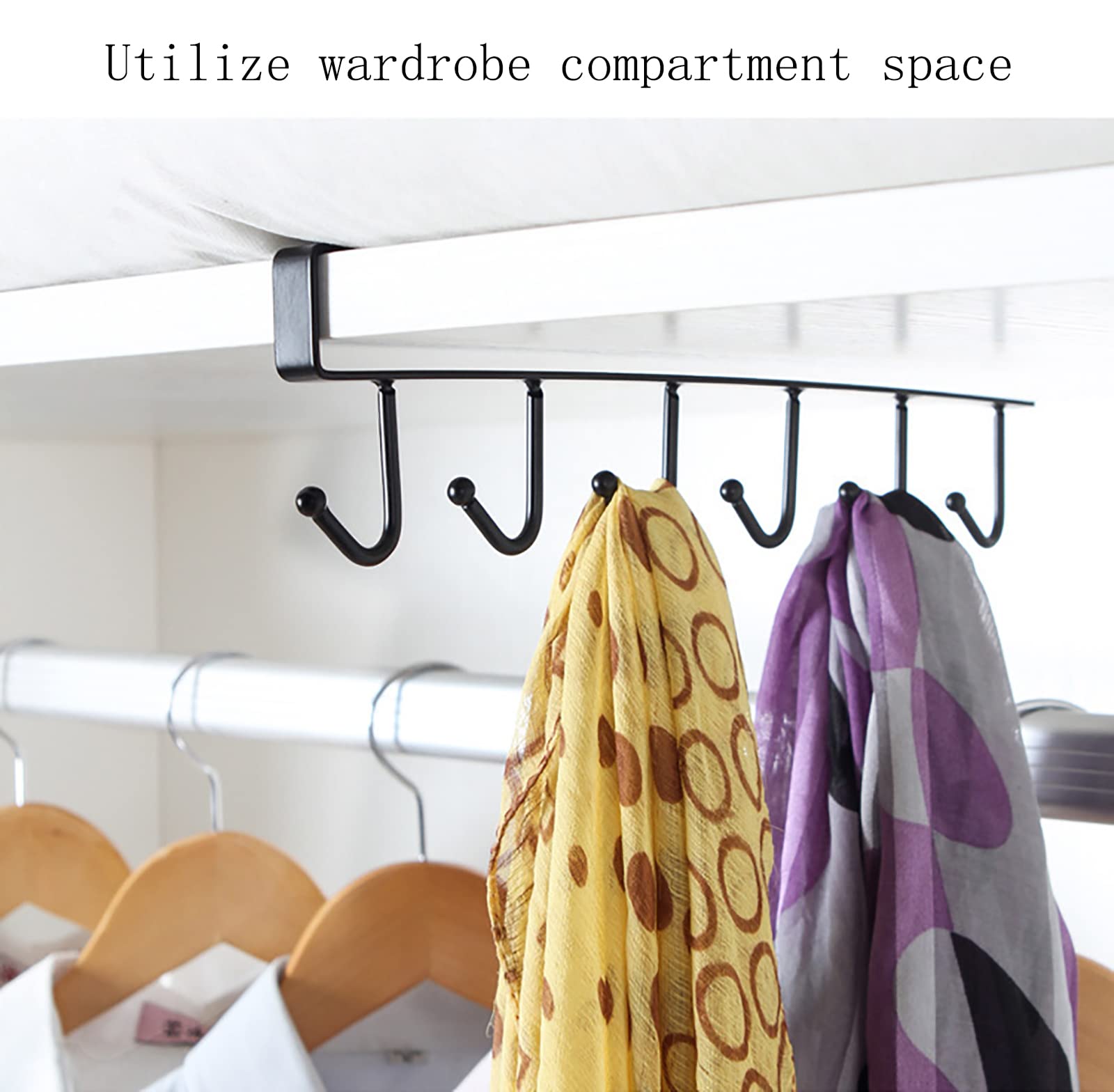 1/2/3PC 6 Hooks Kitchen Cabine - مراجعة Kitchen Appliances Shelves وسعره