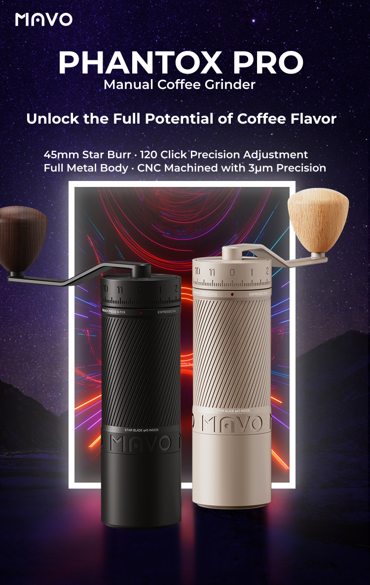 Mavo Phantox Pro Premium Manua - مراجعة Coffee Grinder Burr وسعره