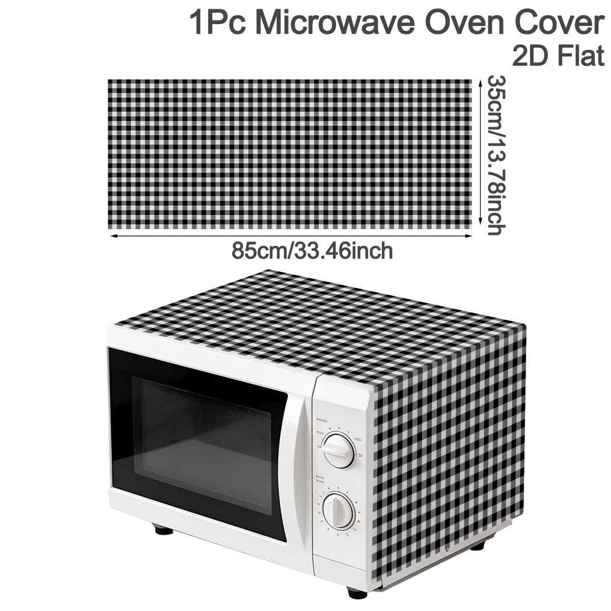 Black White Plaid Microwave Ov - مراجعة Kitchen Appliances White وسعره