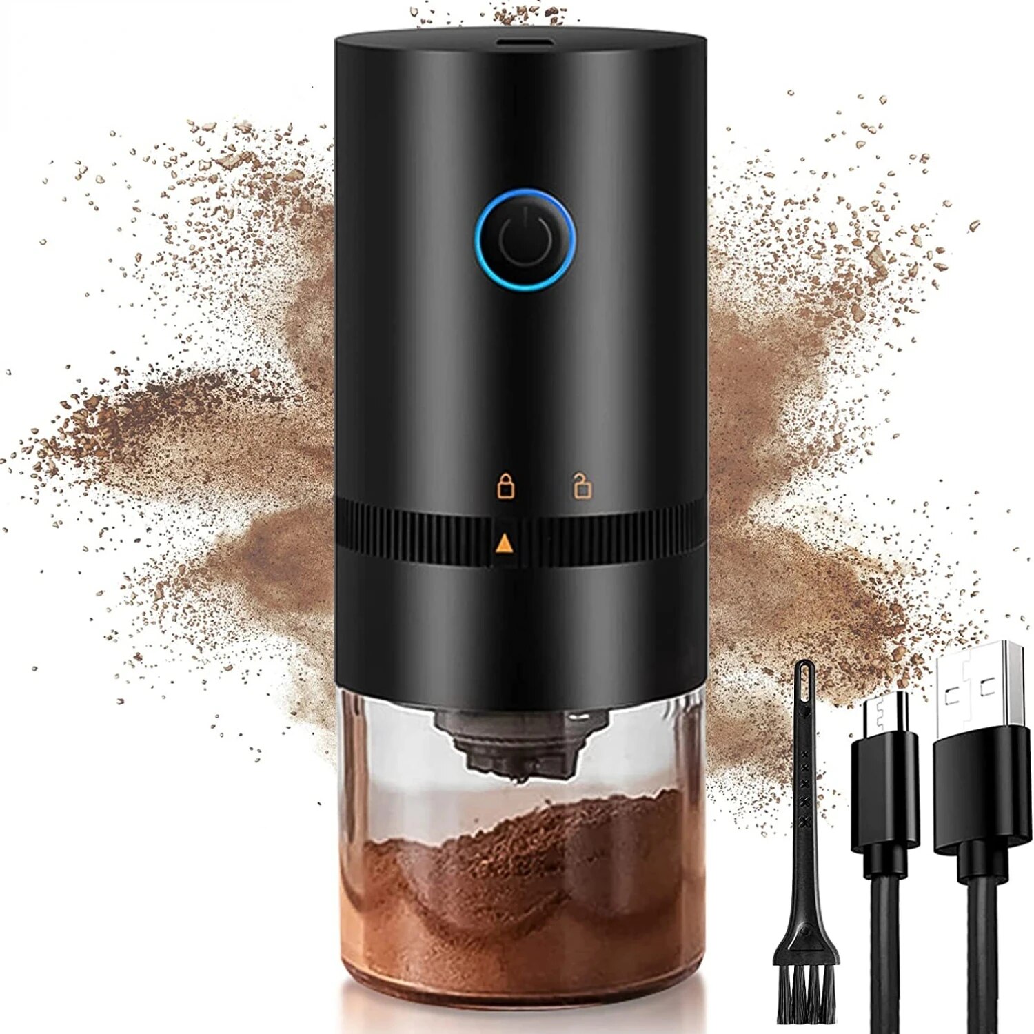 Coffee Grinder TYPE C USB Char - مراجعة Coffee Grinder Burr وسعره
