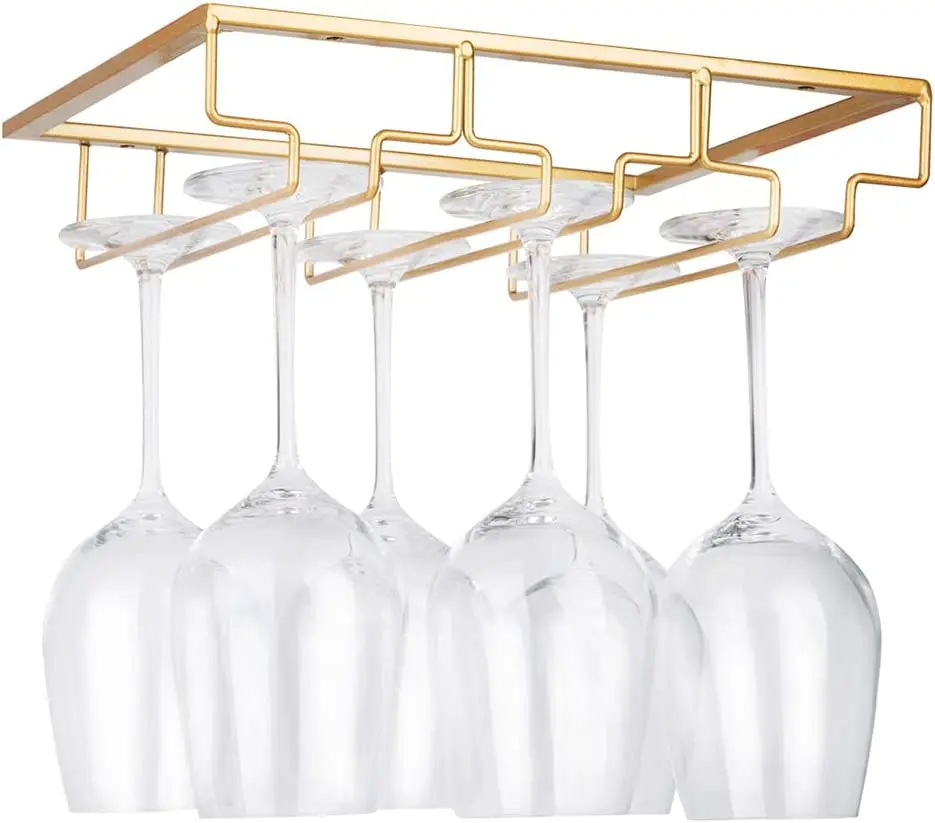 Wine Glass Hanger Rack for Bar - مراجعة Kitchen Appliances Shelves وسعره