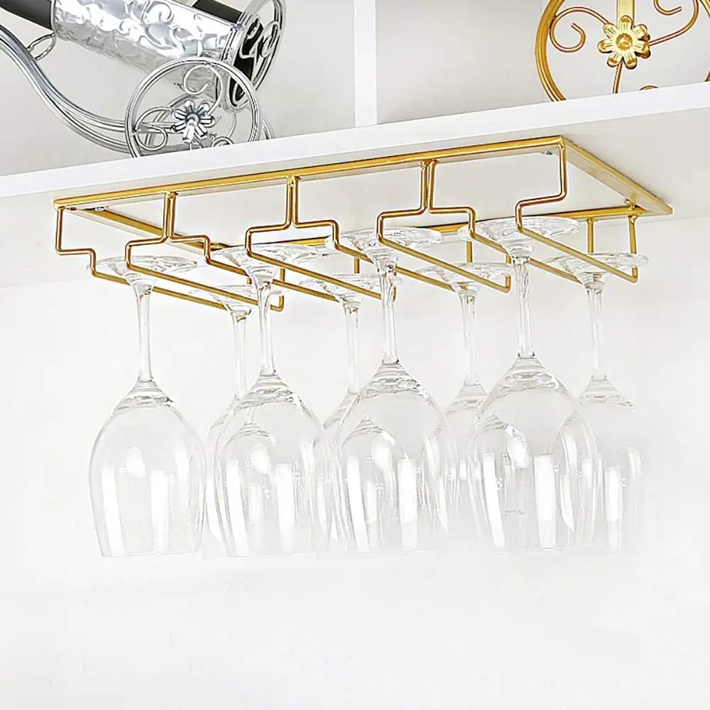 Wine Glass Hanger Rack for Bar - مراجعة Kitchen Appliances Shelves وسعره