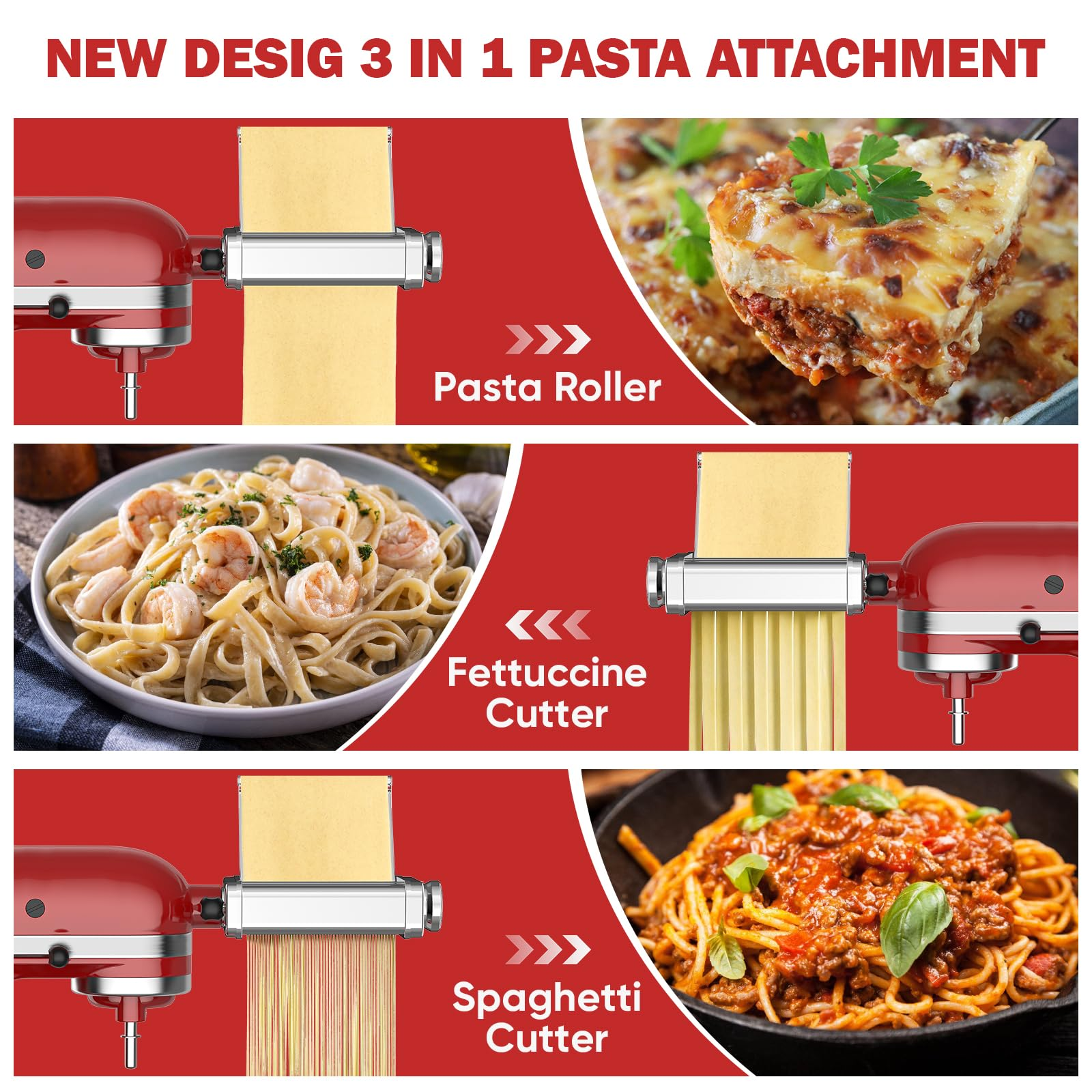 Gvode 3 in 1 Pasta Attachment  - مراجعة Kitchen Appliances Kitchenaid وسعره