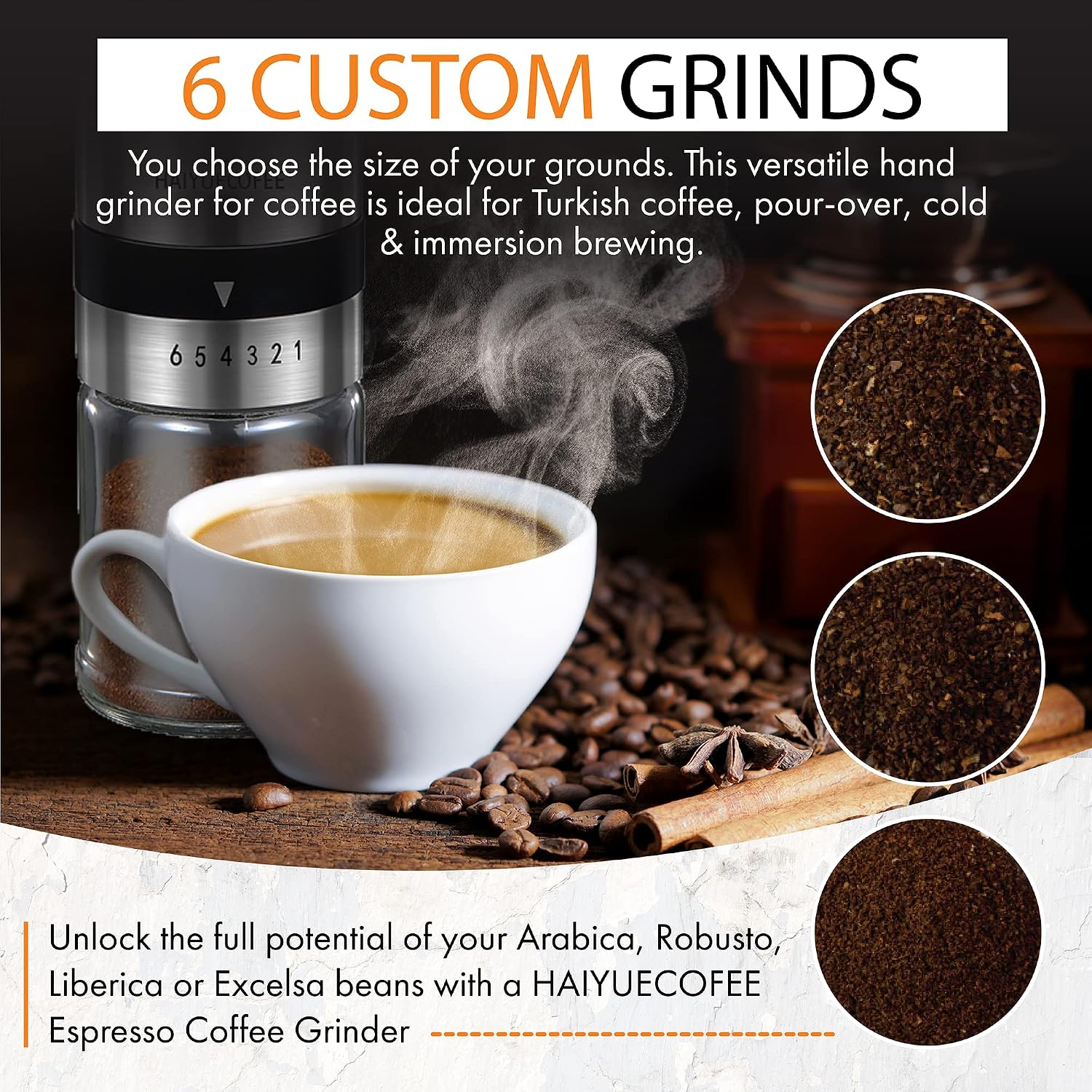 Manual Coffee Grinder with 6 A - مراجعة Coffee Grinder Burr وسعره