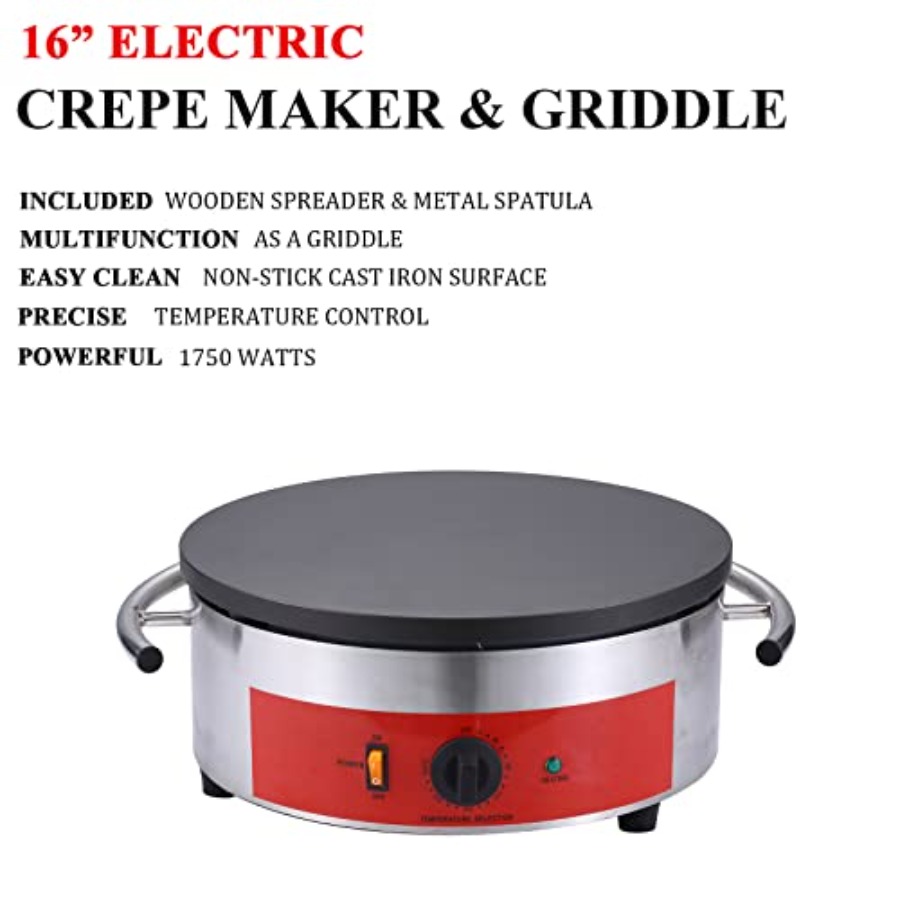 Commercial 16 Inch Crepe Maker - مراجعة Crepe Maker Non Stick وسعره